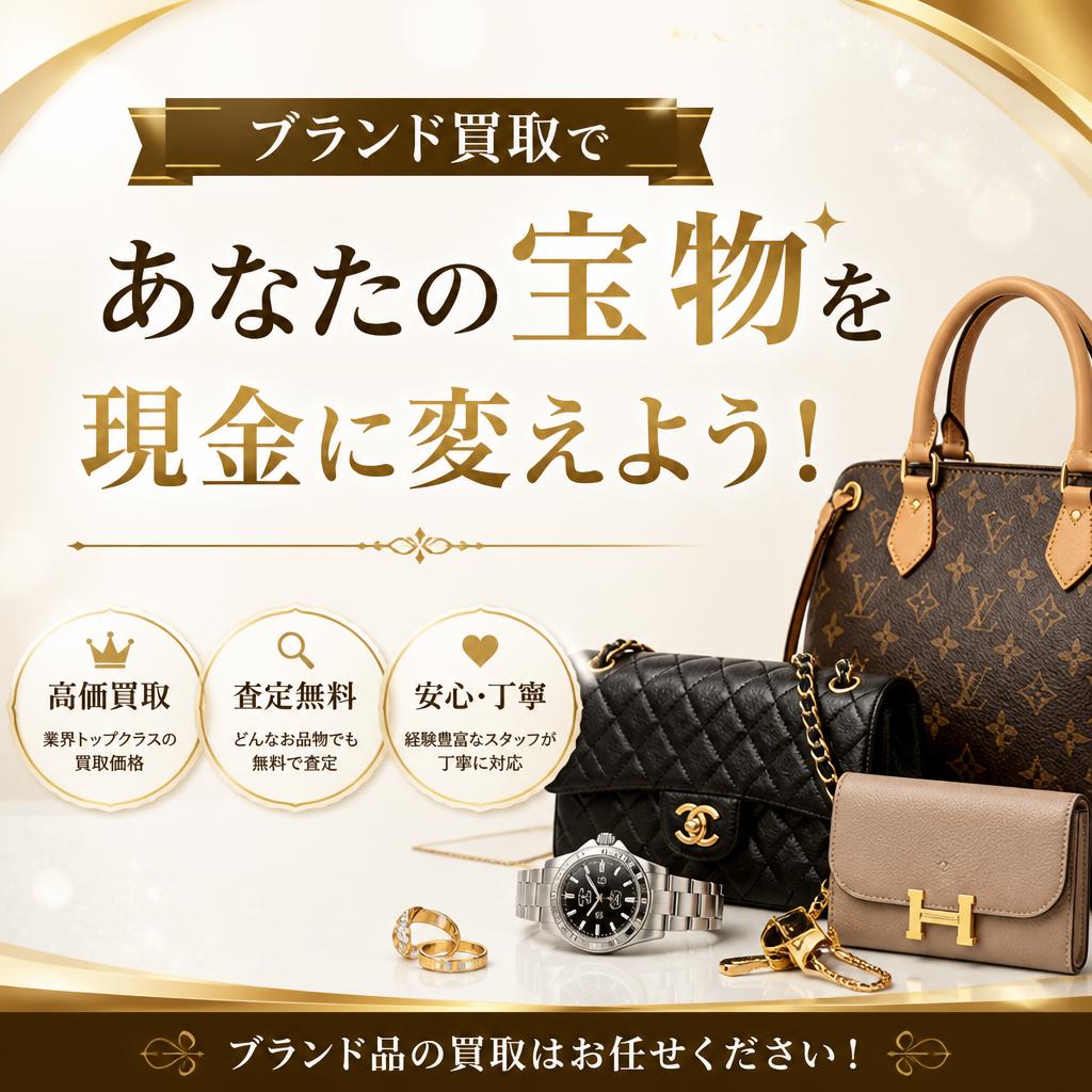 ブランド買取であなたの宝物を現金に変えよう！